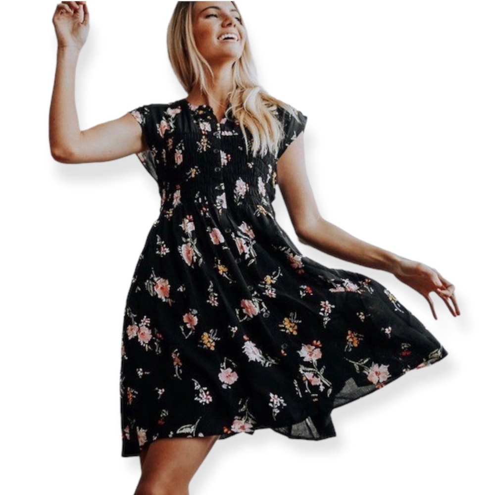 Free People Greatest Day Floral Smocked Dress